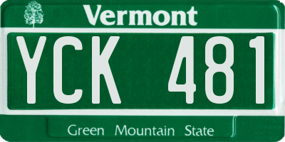VT license plate YCK481