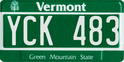 VT license plate YCK483