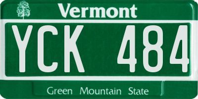 VT license plate YCK484