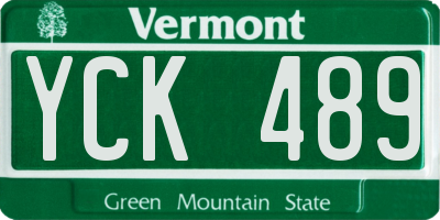 VT license plate YCK489