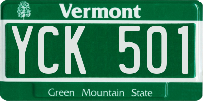 VT license plate YCK501