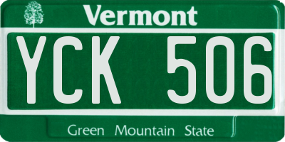 VT license plate YCK506
