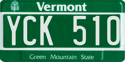 VT license plate YCK510