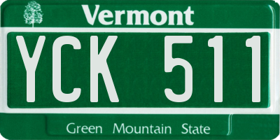 VT license plate YCK511