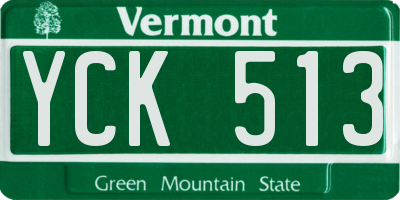 VT license plate YCK513