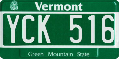 VT license plate YCK516