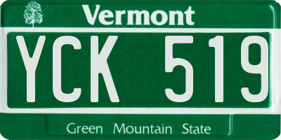 VT license plate YCK519