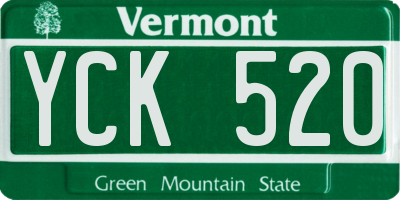 VT license plate YCK520