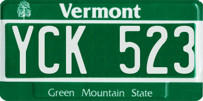 VT license plate YCK523