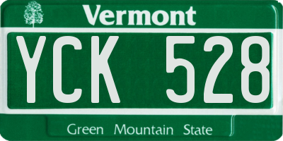 VT license plate YCK528