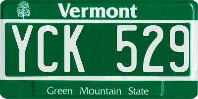 VT license plate YCK529