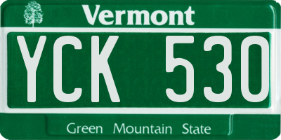 VT license plate YCK530