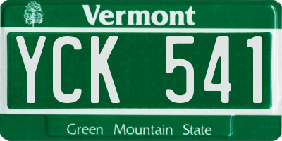 VT license plate YCK541