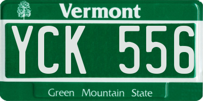 VT license plate YCK556