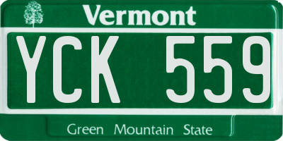 VT license plate YCK559