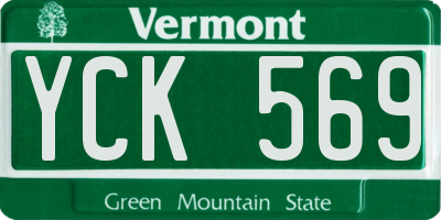 VT license plate YCK569