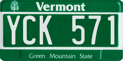 VT license plate YCK571