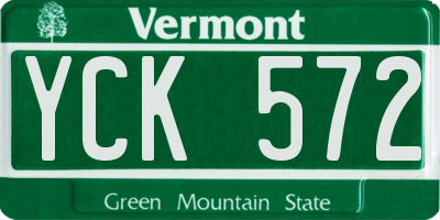 VT license plate YCK572