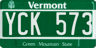 VT license plate YCK573