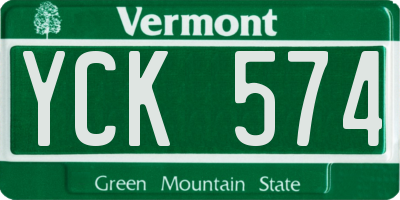 VT license plate YCK574