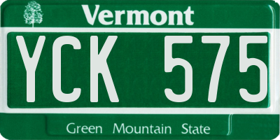 VT license plate YCK575