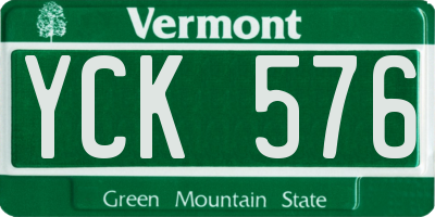 VT license plate YCK576