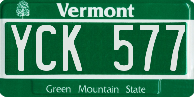 VT license plate YCK577