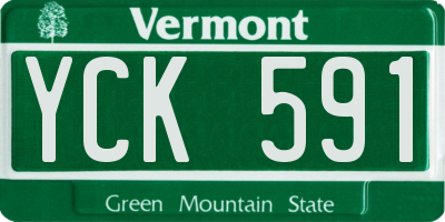 VT license plate YCK591