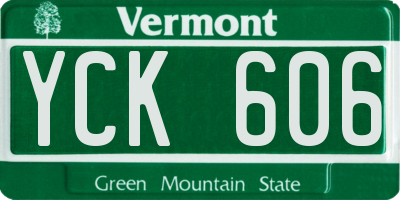 VT license plate YCK606