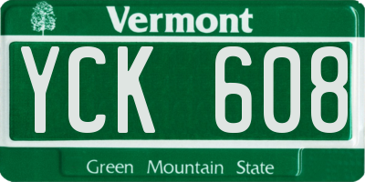 VT license plate YCK608