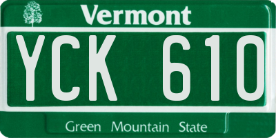 VT license plate YCK610