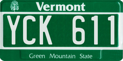 VT license plate YCK611