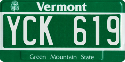 VT license plate YCK619
