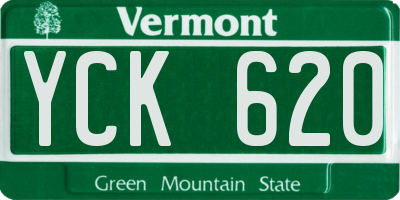VT license plate YCK620