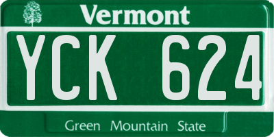 VT license plate YCK624