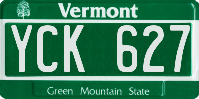 VT license plate YCK627