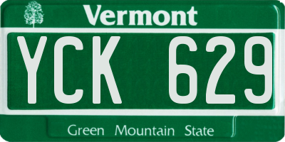 VT license plate YCK629