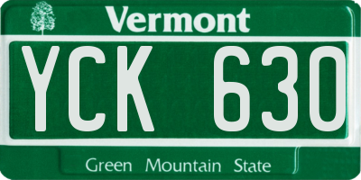 VT license plate YCK630
