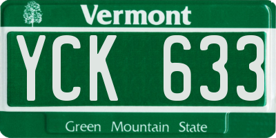 VT license plate YCK633