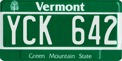 VT license plate YCK642