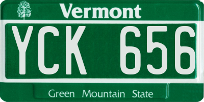 VT license plate YCK656
