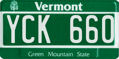 VT license plate YCK660