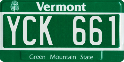 VT license plate YCK661