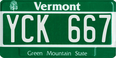 VT license plate YCK667