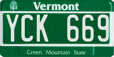 VT license plate YCK669