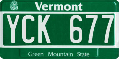 VT license plate YCK677