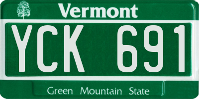 VT license plate YCK691