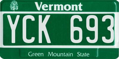 VT license plate YCK693