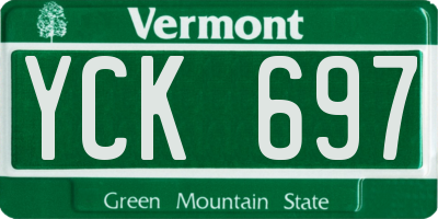 VT license plate YCK697