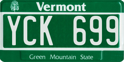 VT license plate YCK699